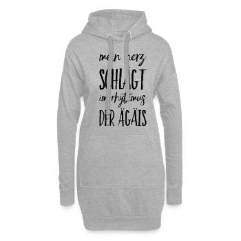 Lustiger Griechischer Spruch Griechenland Geschenk - Hoodie-Kleid - Grau meliert - Vorne