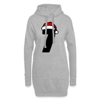 7 Numéro de Noël - Sweat-shirt à capuche long Femme - gris chiné - Devant