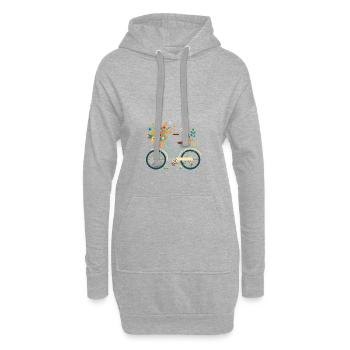 Sweet Adventure Flower Wheel Tour 7 - Sweat-shirt à capuche long Femme - gris chiné - Devant