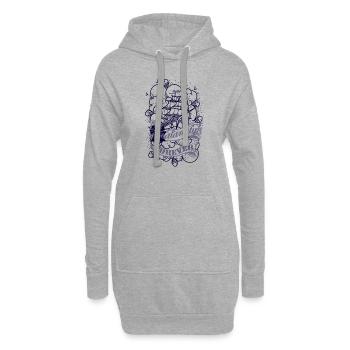 caravelle bateau - Sweat-shirt à capuche long Femme - gris chiné - Devant