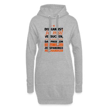 Zerspanungsmechaniker - Hoodie-Kleid - Grau meliert - Vorne