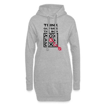Think outside the Box - Sweat-shirt à capuche long Femme - gris chiné - Devant