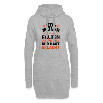 Lustige Sprüche Geburtstag Geschenk - Hoodie-Kleid - Grau meliert - Vorne