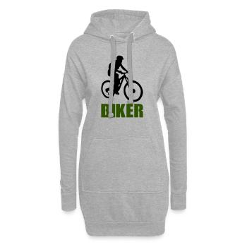 biker - Hoodie-Kleid - Grau meliert - Vorne