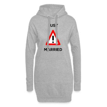 GERADE VERHEIRATET. Junggesellinnenabschied. HEILIGER VALENTIN. PAAR. LIEBE - Hoodie-Kleid - Grau meliert - Vorne
