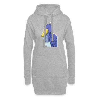 Schuhschnabel Vogel Ornithologe Wald I Geschenk - Hoodie-Kleid - Grau meliert - Vorne
