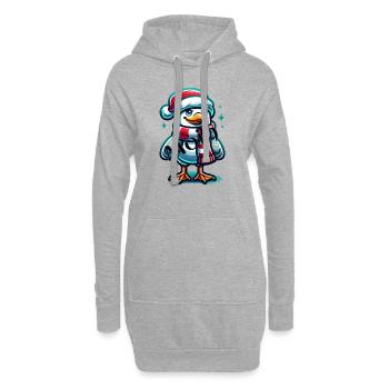 Moin Möwe Weihnachten - Hoodie-Kleid - Grau meliert - Vorne
