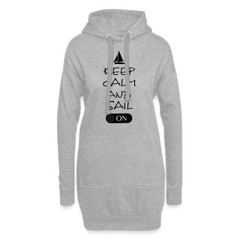 segeln sailing - Hoodie-Kleid - Grau meliert - Vorne