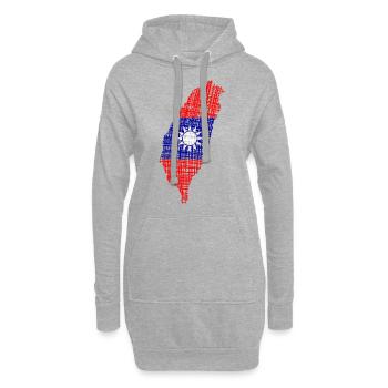 Taiwan - Hoodie-Kleid - Grau meliert - Vorne