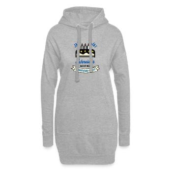 Geburtstag Schneider Schneiderei Azubi Geb - Hoodie-Kleid - Grau meliert - Vorne