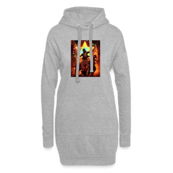 La danse de la joie - Sweat-shirt à capuche long Femme - gris chiné - Devant
