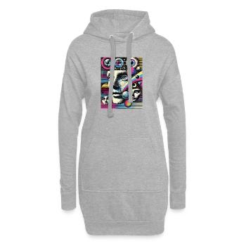 Celestial Mind - l’univers dans la tête - Sweat-shirt à capuche long Femme - gris chiné - Devant