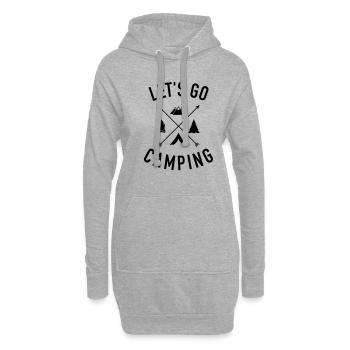 camping - Hoodie Dress - heather grey - Front