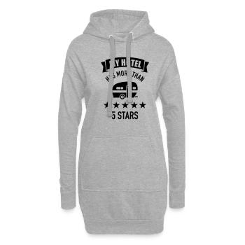 Wohnwagen - Hoodie-Kleid - Grau meliert - Vorne