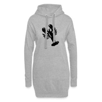 Hummer - Hoodie-Kleid - Grau meliert - Vorne
