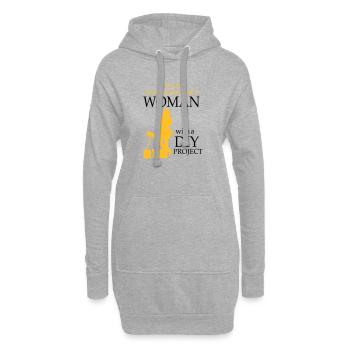 2541614 128189769 DIY - Sweat-shirt à capuche long Femme - gris chiné - Devant