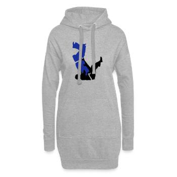 judo - Hoodie Dress - heather grey - Front