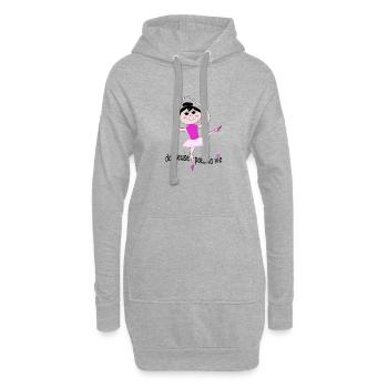 Danseuse pour la vie - Sweat-shirt à capuche long Femme - gris chiné - Devant