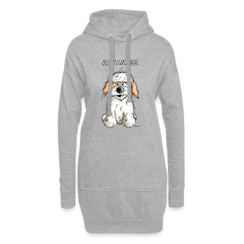 Bichon havanais - Sweat-shirt à capuche long Femme - gris chiné - Devant