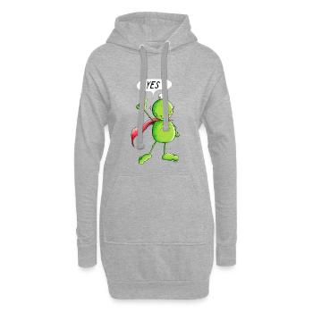 Super Frosch - Hoodie-Kleid - Grau meliert - Vorne