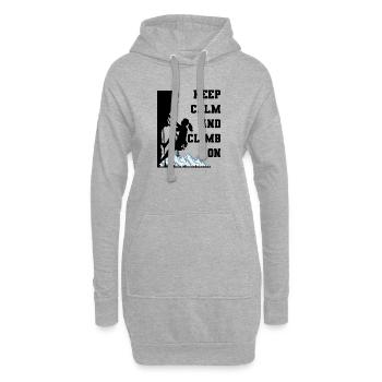 grimper - Sweat-shirt à capuche long Femme - gris chiné - Devant