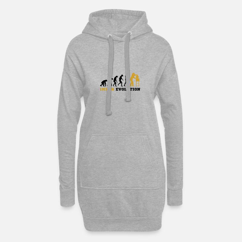 Imker Evolution - Hoodie-Kleid - Grau meliert