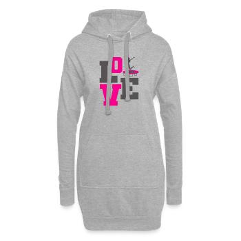 Trampolin - Hoodie-Kleid - Grau meliert - Vorne