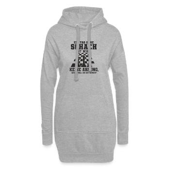 Schachspieler Spruch - Hoodie-Kleid - Grau meliert - Vorne