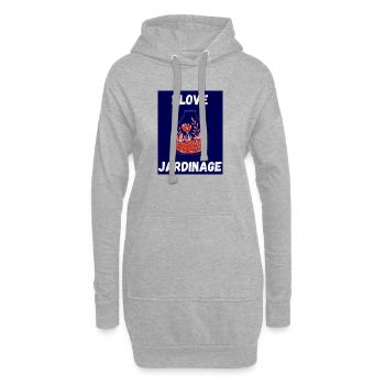 SPRING. GARDENING. RETIREMENT. SPRING. GARDEN. - Hoodie Dress - heather grey - Front