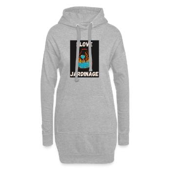 GARDEN. SPRING. GARDENING. RETIREMENT. SPRING. - Hoodie Dress - heather grey - Front