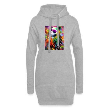 Regenbogen Panda Sonnenbrille - Hoodie-Kleid - Grau meliert - Vorne