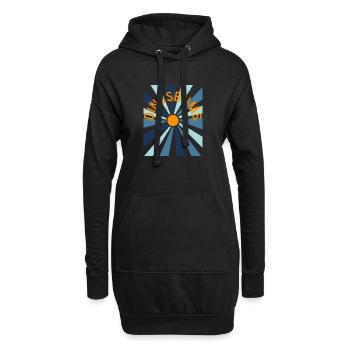 Dingsbums - Wortschätze - vergessene Wörter - Hoodie-Kleid - Schwarz - Vorne
