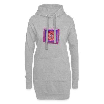 Mandala de l’abondance - Sonja Ariel von Staden - Sweat-shirt à capuche long Femme - gris chiné - Devant