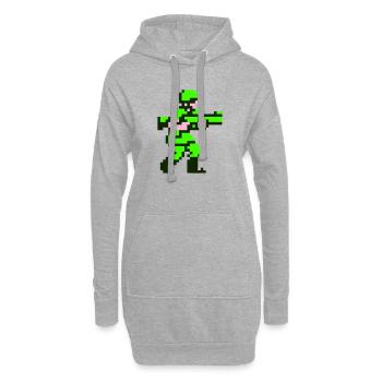 Soldat - Sweat-shirt à capuche long Femme - gris chiné - Devant