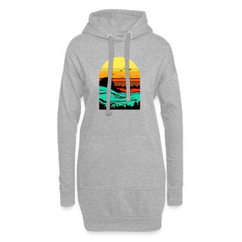 Abendrot - Hoodie-Kleid - Grau meliert - Vorne