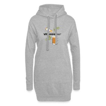 VitaminBeer - Hoodie-Kleid - Grau meliert - Vorne