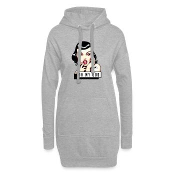 Lola Rockabilly Illustration TShirt - Sweat-shirt à capuche long Femme - gris chiné - Devant