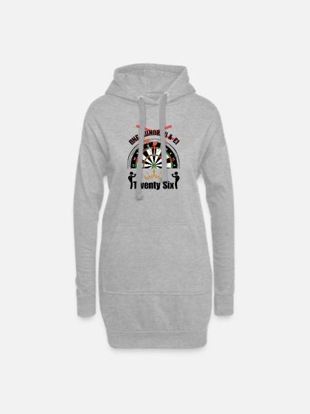 26 ist das neue 180 - Steel Darts - Hoodie-Kleid - Grau meliert