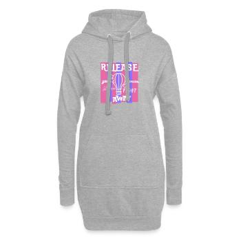 Laissez vos inquiétudes flotter - Sweat-shirt à capuche long Femme - gris chiné - Devant