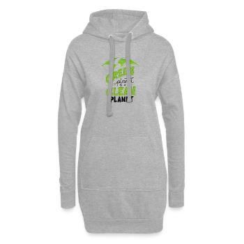 Umweltfreundliches grünes, sauberes Erddesign - Hoodie-Kleid - Grau meliert - Vorne