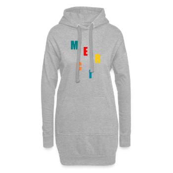 MERCI. MAÎTRESSE. MAÎTRE. MERCI MAÎTRESSE - Sweat-shirt à capuche long Femme - gris chiné - Devant