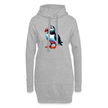 Papageitaucher - Hoodie-Kleid - Grau meliert - Vorne