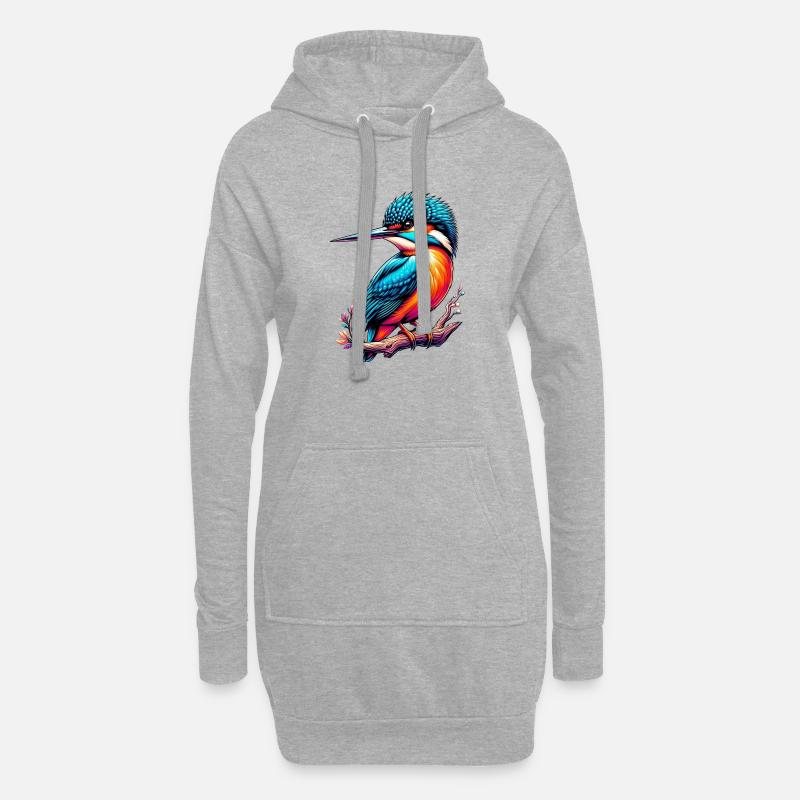 Eisvogel - Hoodie-Kleid - Grau meliert