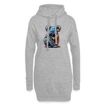 Koala - Hoodie-Kleid - Grau meliert - Vorne