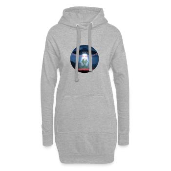 UFO Sie schauen zu. - Hoodie-Kleid - Grau meliert - Vorne
