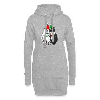 DIE WEIHNACHTSKATZEN - Hoodie-Kleid - Grau meliert - Vorne