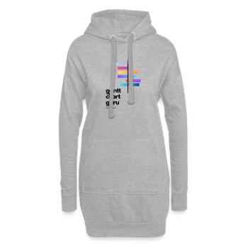 La vie de la gestion de projet : Gantt Chart Guru - Sweat-shirt à capuche long Femme - gris chiné - Devant