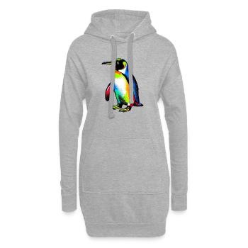 Pingouin - Sweat-shirt à capuche long Femme - gris chiné - Devant