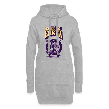 Zurück zur Erde Astronaut - Hoodie-Kleid - Grau meliert - Vorne