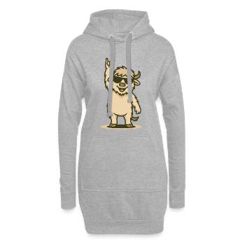 Rock’n’Yak Bébé - Sweat-shirt à capuche long Femme - gris chiné - Devant